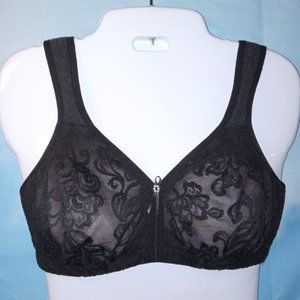 Lunaire Versailles Seamless Black Jacquard Wireless Bra 32DD NEW